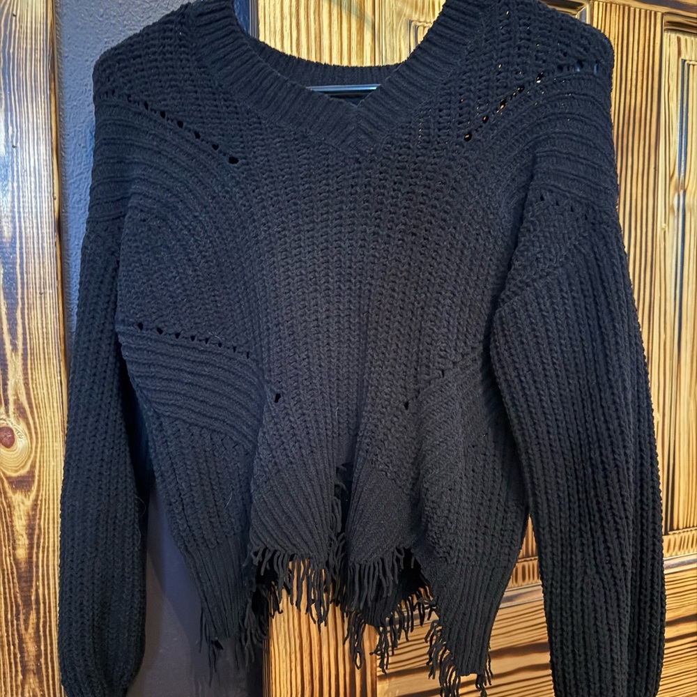 Cozy Black Knit Sweater
